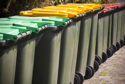 Sorting different types of garden waste