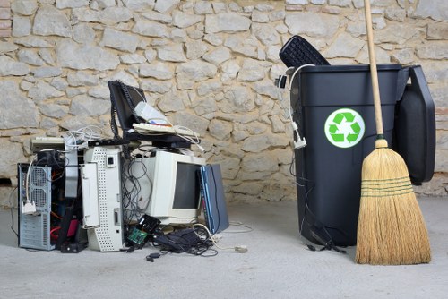 Inspector reviewing workplace conditions at a waste depot